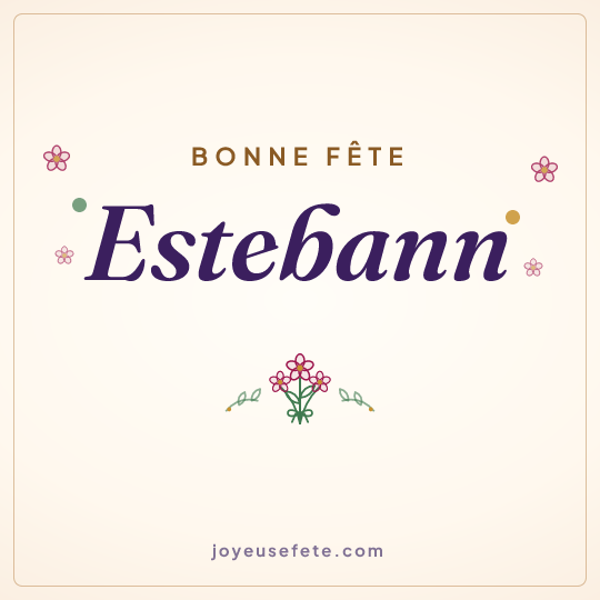 Image carrée « Bonne fête Estebann » pour WhatsApp
