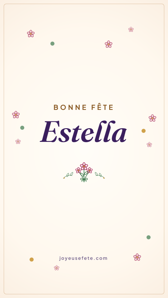 Image « Bonne fête Estella » au format story