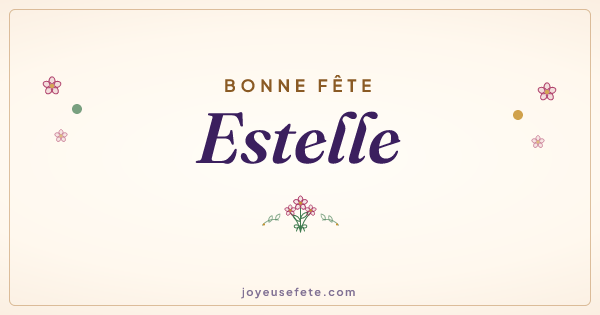 Image « Bonne fête Estelle » au format large
