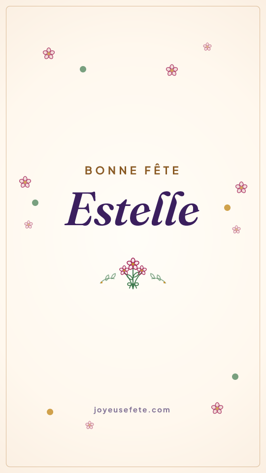 Image « Bonne fête Estelle » au format story