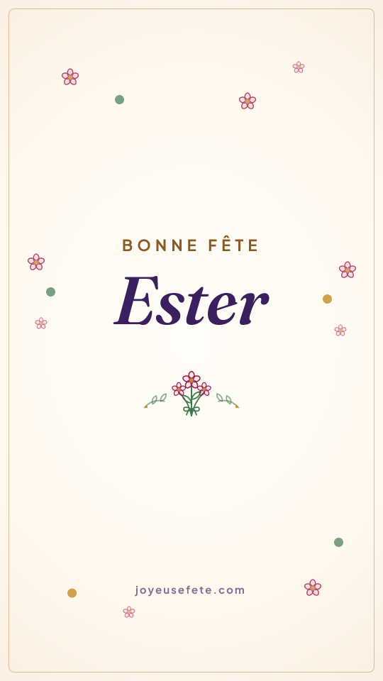 Image « Bonne fête Ester » au format story