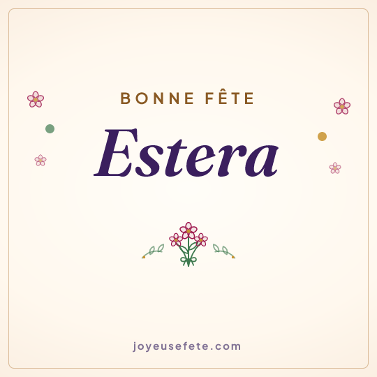 Image carrée « Bonne fête Estera » pour WhatsApp
