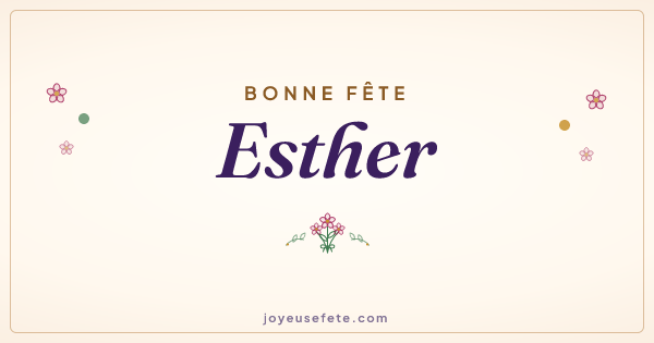 Image « Bonne fête Esther » au format large