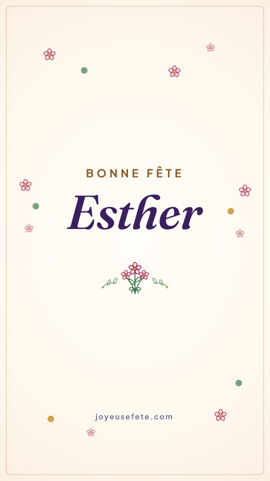 Image « Bonne fête Esther » au format story