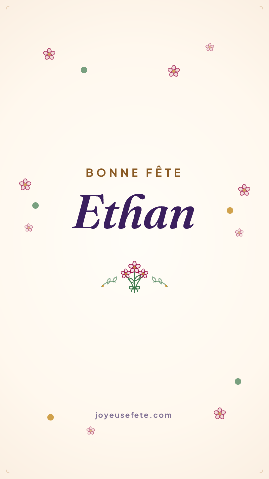 Image « Bonne fête Ethan » au format story