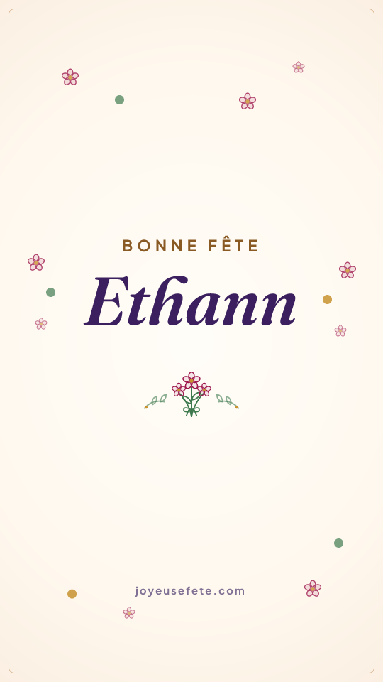Image « Bonne fête Ethann » au format story