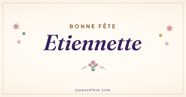 Image « Bonne fête Etiennette » au format large