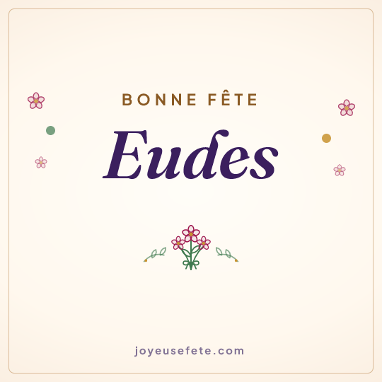 Image carrée « Bonne fête Eudes » pour WhatsApp