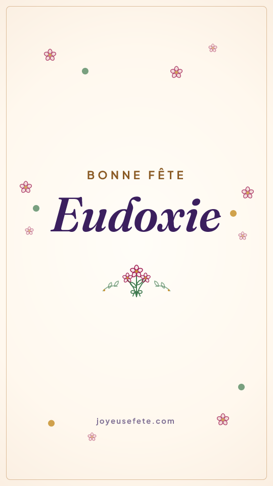 Image « Bonne fête Eudoxie » au format story