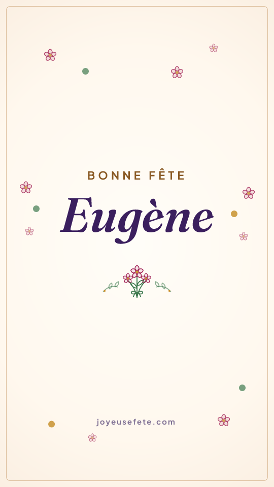 Image « Bonne fête Eugène » au format story