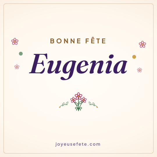 Image carrée « Bonne fête Eugenia » pour WhatsApp