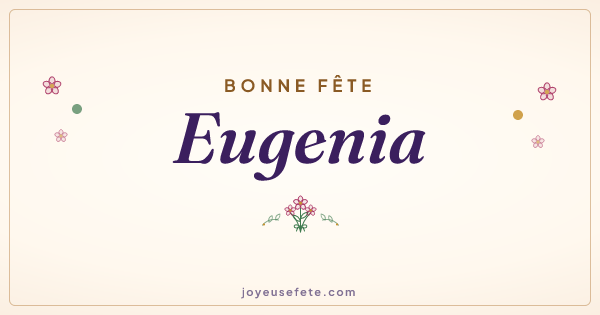 Image « Bonne fête Eugenia » au format large