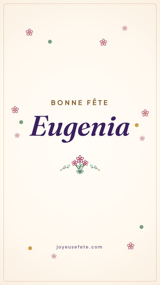 Image « Bonne fête Eugenia » au format story