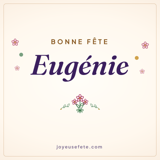 Image carrée « Bonne fête Eugénie » pour WhatsApp