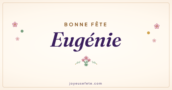 Image « Bonne fête Eugénie » au format large