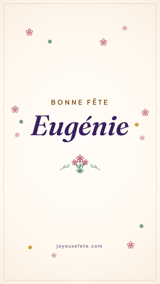 Image « Bonne fête Eugénie » au format story
