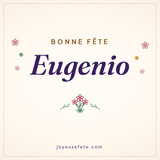 Image carrée « Bonne fête Eugenio » pour WhatsApp