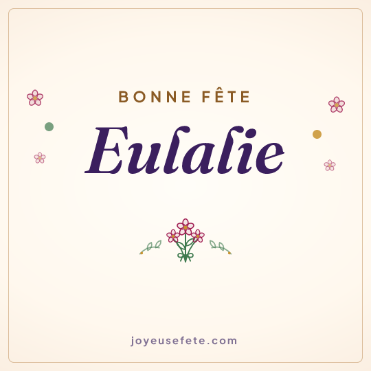 Image carrée « Bonne fête Eulalie » pour WhatsApp