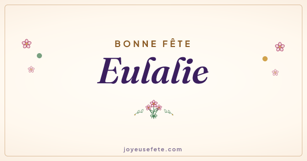 Image « Bonne fête Eulalie » au format large