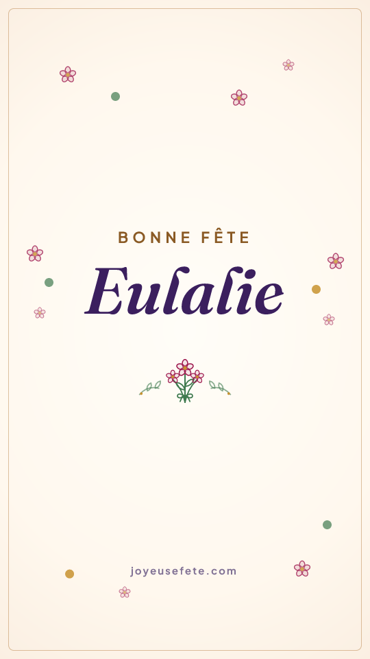 Image « Bonne fête Eulalie » au format story
