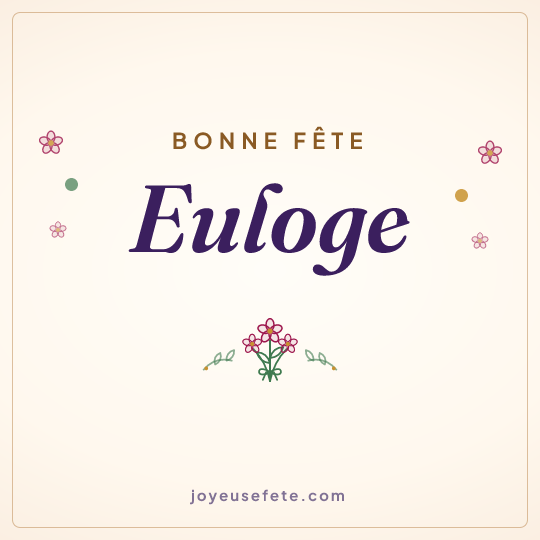 Image carrée « Bonne fête Euloge » pour WhatsApp
