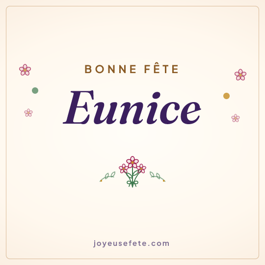 Image carrée « Bonne fête Eunice » pour WhatsApp