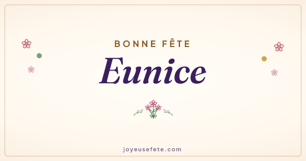 Image « Bonne fête Eunice » au format large
