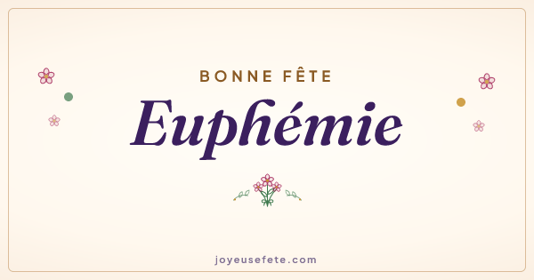 Image « Bonne fête Euphemie » au format large
