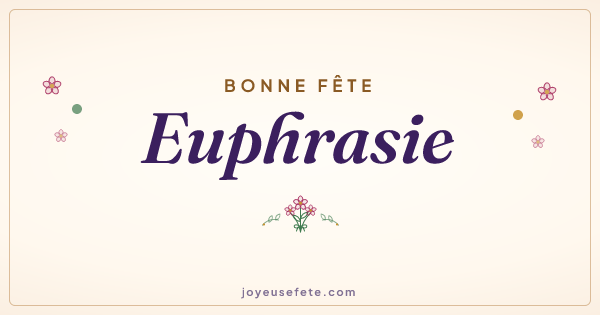 Image « Bonne fête Euphrasie » au format large