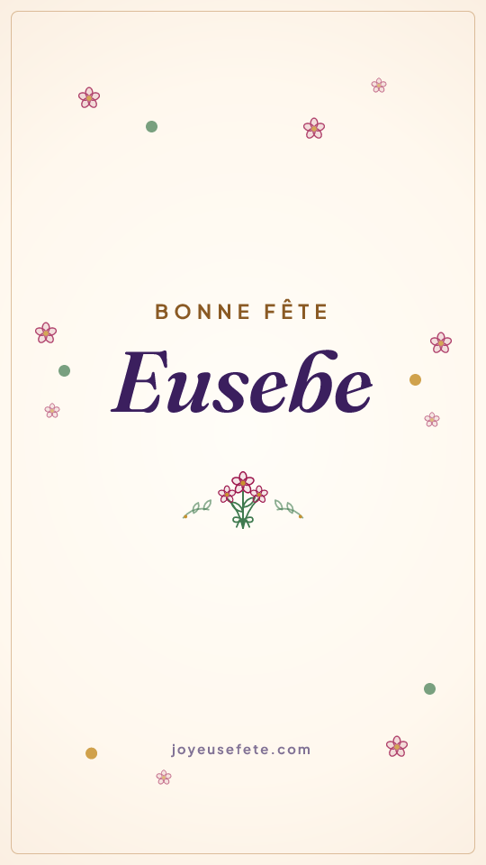Image « Bonne fête Eusebe » au format story