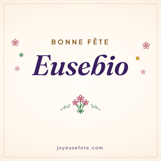Image carrée « Bonne fête Eusebio » pour WhatsApp