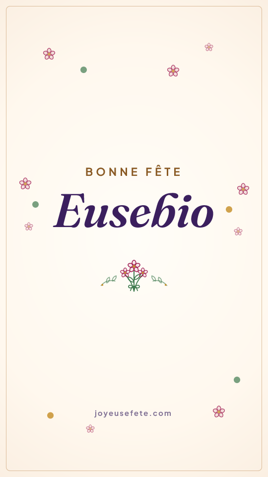Image « Bonne fête Eusebio » au format story
