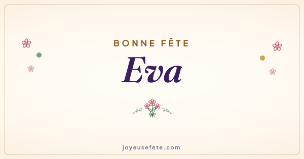 Image « Bonne fête Eva » au format large