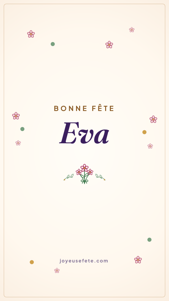 Image « Bonne fête Eva » au format story