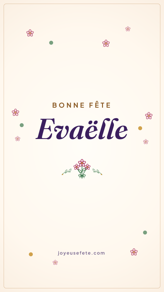 Image « Bonne fête Evaëlle » au format story