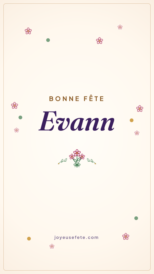 Image « Bonne fête Evann » au format story