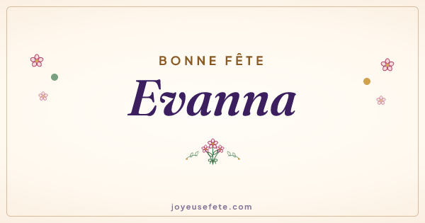 Image « Bonne fête Evanna » au format large