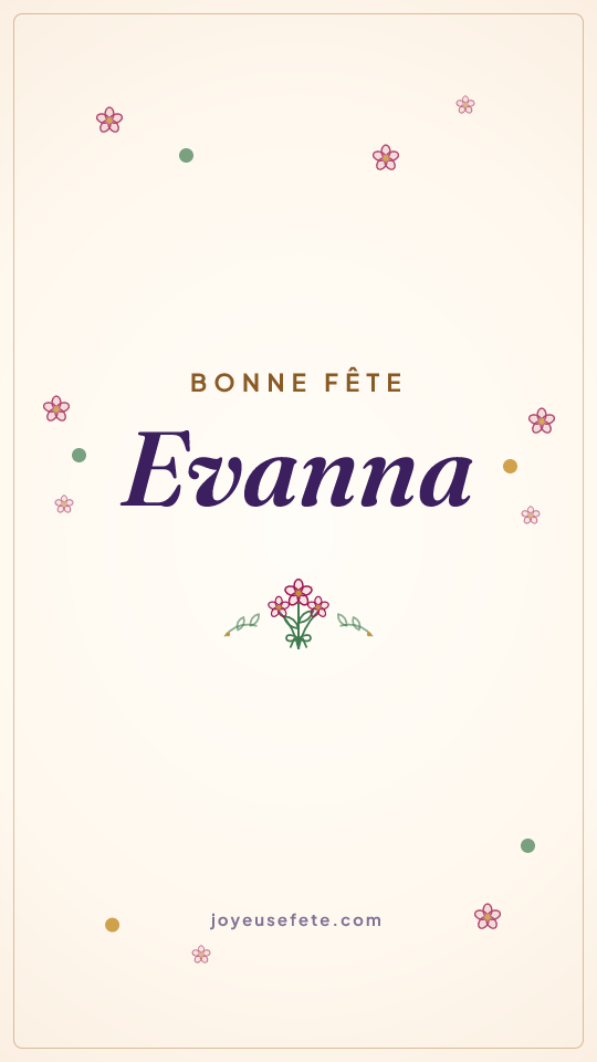 Image « Bonne fête Evanna » au format story