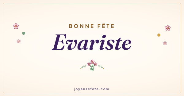 Image « Bonne fête Evariste » au format large