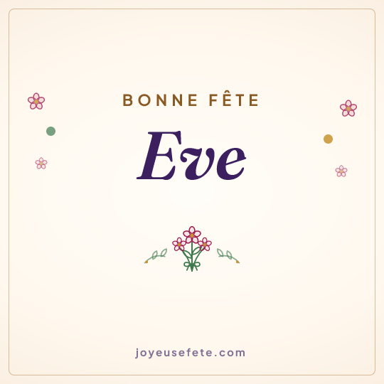 Image carrée « Bonne fête Eve » pour WhatsApp