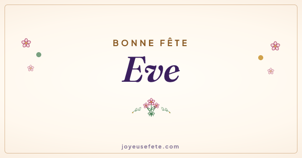 Image « Bonne fête Eve » au format large