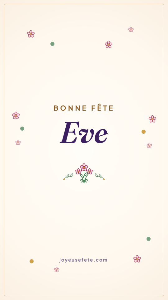 Image « Bonne fête Eve » au format story