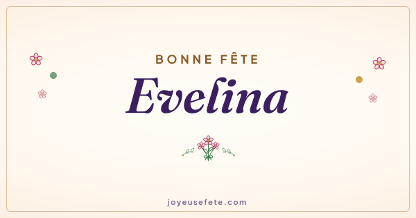Image « Bonne fête Evelina » au format large