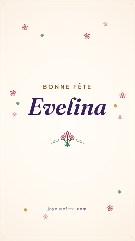 Image « Bonne fête Evelina » au format story