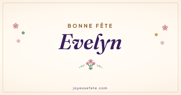 Image « Bonne fête Evelyn » au format large