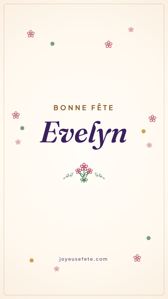 Image « Bonne fête Evelyn » au format story