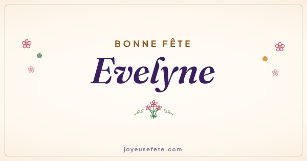 Image « Bonne fête Evelyne » au format large