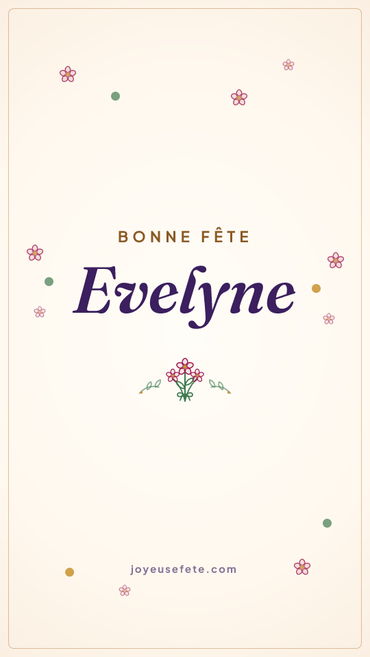 Image « Bonne fête Evelyne » au format story