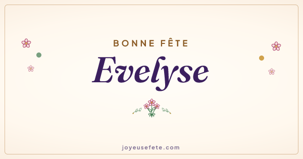 Image « Bonne fête Evelyse » au format large
