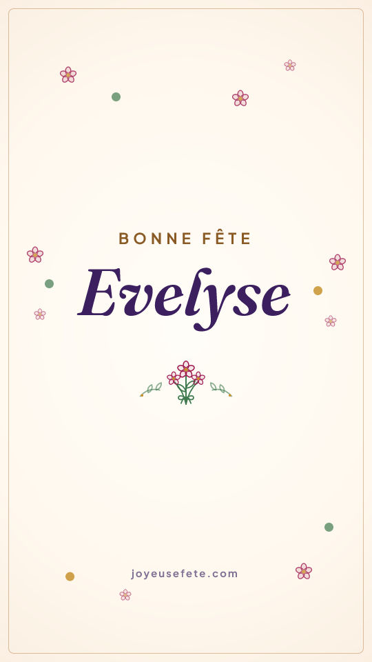Image « Bonne fête Evelyse » au format story